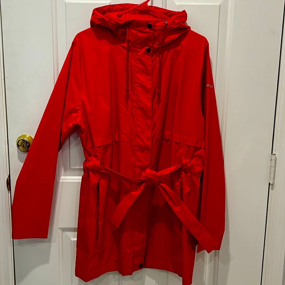 COLUMBIA WINDBREAKER RED SIZE L